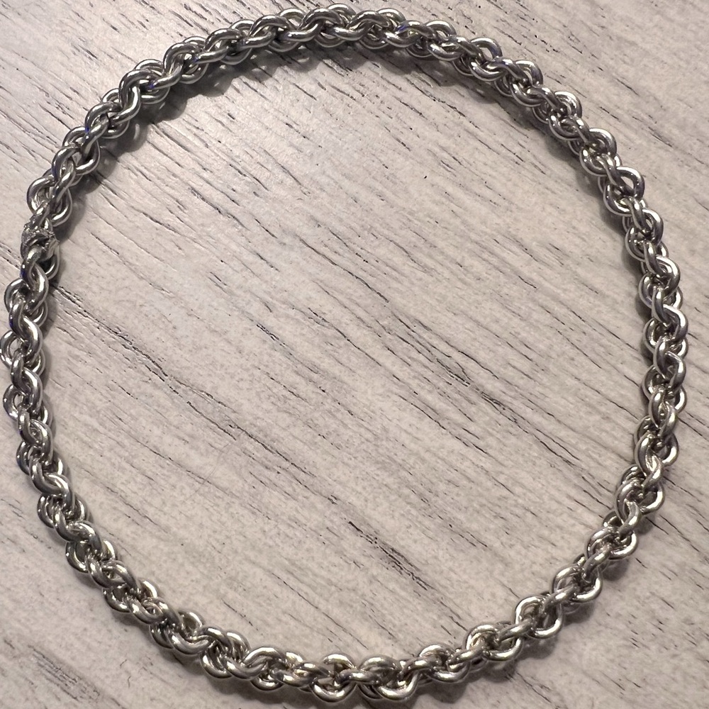Silver Rope Bangle